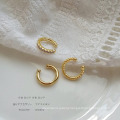 Fashion c-shaped zircon minimalist luxury gold-plated ear clip ear jewelry